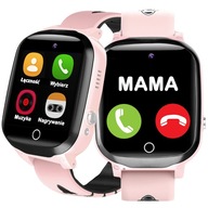 Smartwatch dla dzieci JG Smart Zegarek Dla Dziecka SIM Rozmowy Menu PL różowy
