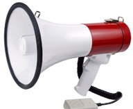 Głośnik przenośny Blow MP-1513 MEGAFON HORN MIKROFON 108dB SYRENA PASEK biały 30 W