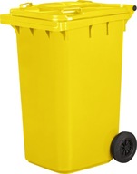 Pojemnik, kubeł, kontener plastik Jestic 240l żółty