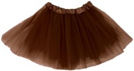 Spódniczka TUTU Tiulowa BRĄZOWA Strój Przebranie Karnawał Bal Miś 30cm