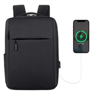 Alogy plecak miejski Plecak z portem USB czarny