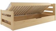 Łóżko pojedyncze drewniane BMS Group Ernie 90x200 sosna