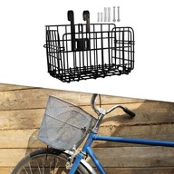 Bike Basket Travel Organizer Bike Wire Basket Mountain Road Bike black