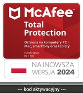 McAfee Antywirus McAfee Total Protection 2024 1 st. / 12 miesięcy ESD