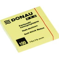 Karteczki Donau 76x76mm (1x100) eco żółte