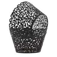 MUFFINPAPÍR FEKETE ÁTTÖRT MUFFIN FORMÁK BÖGRÉK 50db