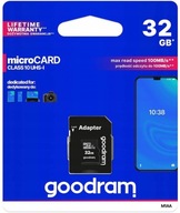 KARTA MICRO SD 32GB + ADAPTER CLASS 10 SDXC