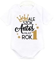 Body kr rękaw URODZINY Ale szok mam już rok r. 86