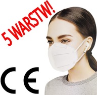 Maska KN95 FFP2 s certifikátem CE 5 vrstev Importér