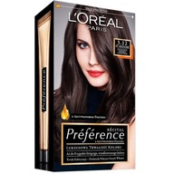 L'Oreal Paris Preference trwała farba do włosów 3.12 Toronto Chłodny Ciemny Brąz z pielęgnacyjną odżywką z filtrem UV i pochodną witaminy E