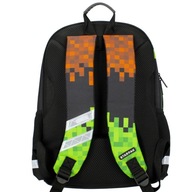 Plecak szkolny wielokomorowy Minecraft Starpak czarny, Odcienie brązu i beżu, Odcienie zieleni 20 l