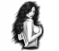 Наклейка rebecca sexy girl naga dziewczyna большая uv фото, цена