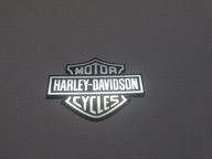 HARLEY-DAVIDSON naklejka emblemat 60x45mm *SREBRNA