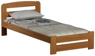 Łóżko pojedyncze drewniane Meble Magnat Classic 90x200 dąb orzech