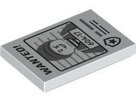 LEGO Nyomtatás 1db Wanted Keresett Csempe 2x3 26603pb388