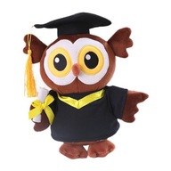 Graduation Bear Gift with Gown Cap Plush Graduation Animal Doll for owl