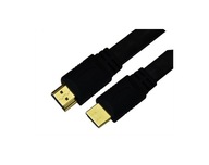 Kabel HDMI 1,5m slim płaski 3D DTS pozłacany