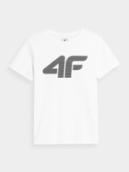 4F t-shirt dziecięcy biały bawełna rozmiar 158 (153 - 158 cm)