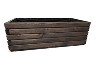 Doniczka ZPD 80 cm x 40 x 30 cm drewno odcienie brązu i beżu