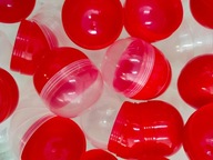 Kapsula prázdna 50 mm červená 100pt guľôčka