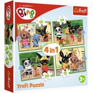 Puzzle Trefl 4W1 71 elementów Trefl puzzle 4W1 królik bing 34357