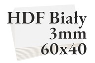 10x HDF White - 3mm - 60x40cm - pre rezanie laserom