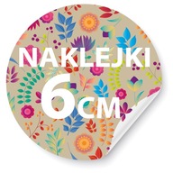 NAKLEJKI, ETYKIETY Z logo Firmy Wlepki 6cm 100szt