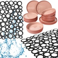 NÉGYZET ALAKÚ SZILIKON MOSOGATÓSZŐNYEG PRACTIC FEKETE BUBORÉK MINTÁS 28x28 CM