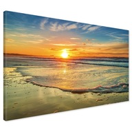 Obraz na płótnie zachód słońca plaża 120x80