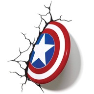 Marvel 3D LED lampa - Captain America's Shield