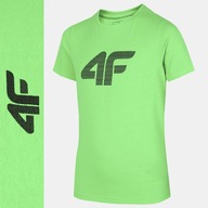 4F t-shirt dziecięcy zielony bawełna rozmiar 158 (153 - 158 cm)