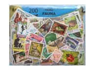 Pakiet 200 znaczków pocztowych - FAUNA