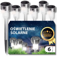 Lampa solarna wbijana Red Garden srebrny 29,5 cm 6 szt.