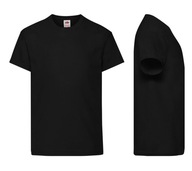 Fruit of the Loom t-shirt dziecięcy czarny bawełna rozmiar 104 (99 - 104 cm)
