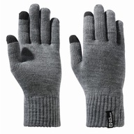 Rękawice rękawiczki dzianinowe zimowe Jack Wolfskin do ekranów szare L