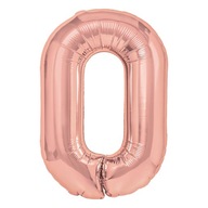 Balon foliowy PartyPal cyfra 0 100 cm różowy