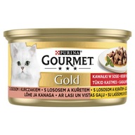 Gourmet Gold łosoś i kurczak w sosie 85g