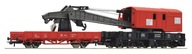 Dźwig kolejowy z wagonem platformą H0 Roco 56240 DB ep V.