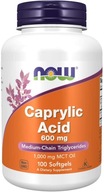 NOW FOODS Caprylic Acid 600mg Kwas kaprylowy 100sz