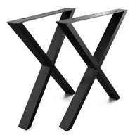 Nogi stołu biurka kształcie X–2szt. 70x66Czarny