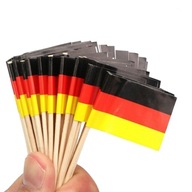 German Flag Food Pick Top Hat 100 Pcs