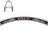 Obręcz rowerowa XMX 24"/ 507mm 36 H hamulec: v-brake