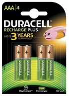 Akumulator niklowo-metalowo-wodorkowy (NiMH) Duracell AAA (R3) 750 mAh 4 szt.