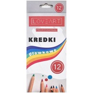 Kredki ołówkowe 12 kolorów do rysowania LoveArt kredka dla dzieci Zestaw 12