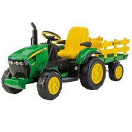 Peg Perego John Deere Ground Force traktor z bocznicą zielony