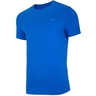 4F Męska koszulka T-shirt basic bawełna BLUE M