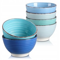 Miski do zupy ceramiczne miseczki kamionka AZURE AURA 14 cm x 6 szt