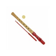 Drevená sopránová zobcová flauta QM8A-28G červená