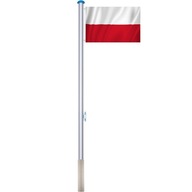 Maszt 90x150cm z polską flagą