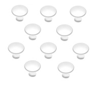 Nábytkové gombíky biela okrúhla šatníková kľučka 10x